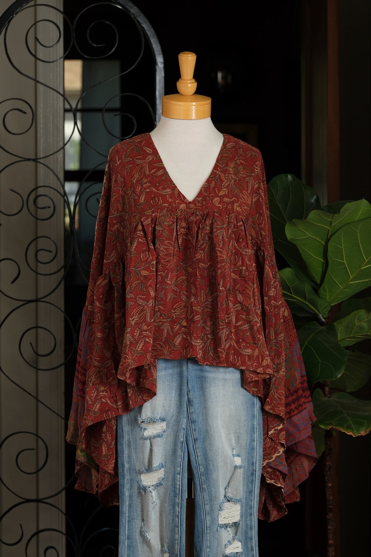 Gold Dust Crop Top in Spice Garden