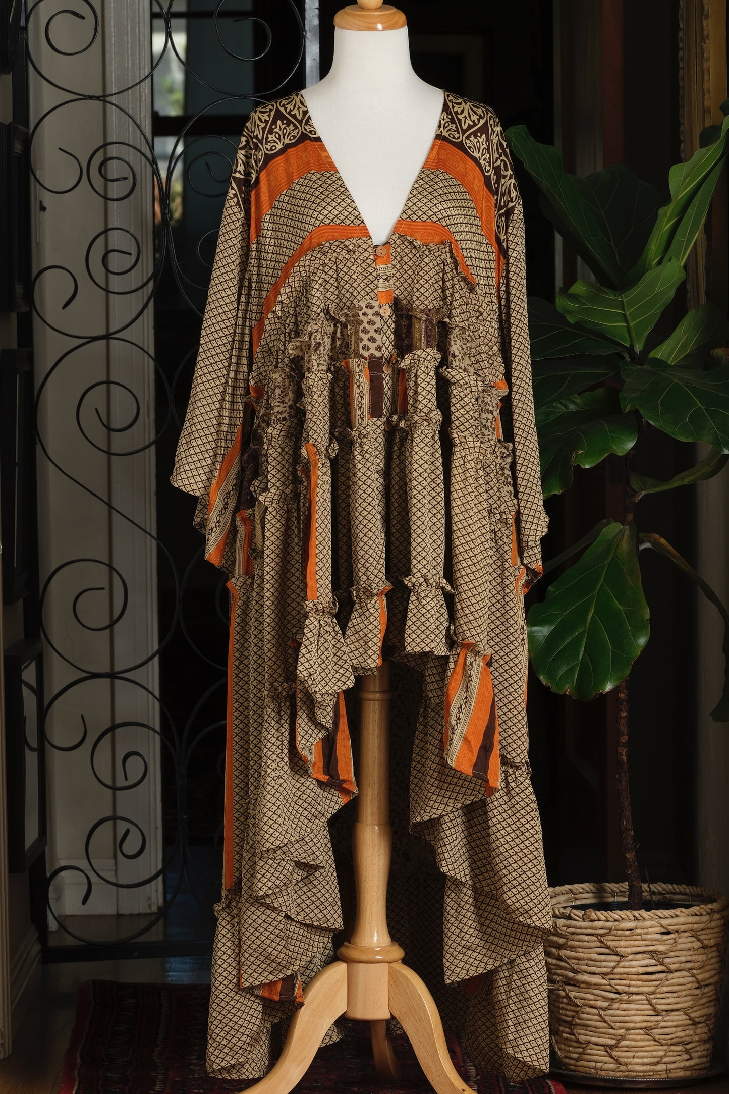 Rhiannon Dress in Fall Stripe