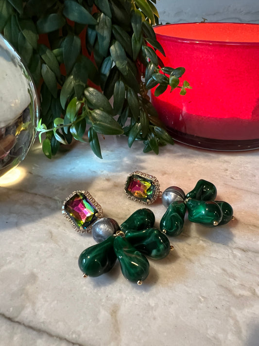 Chic Emerald Earring