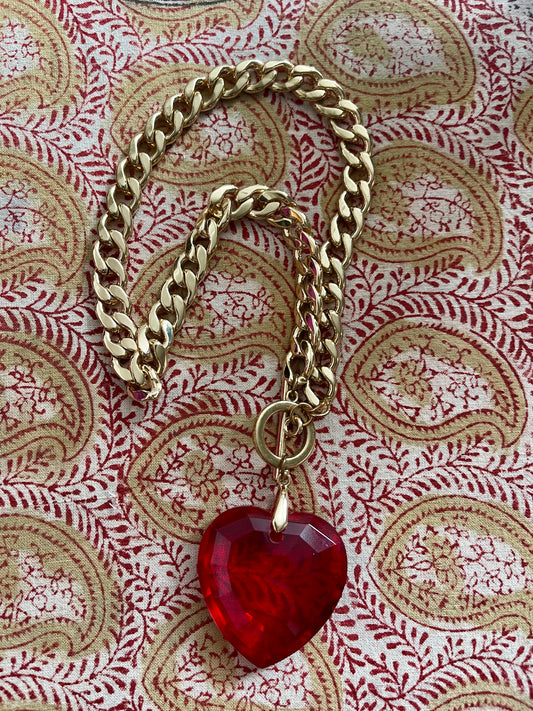 Glass Heart Necklace