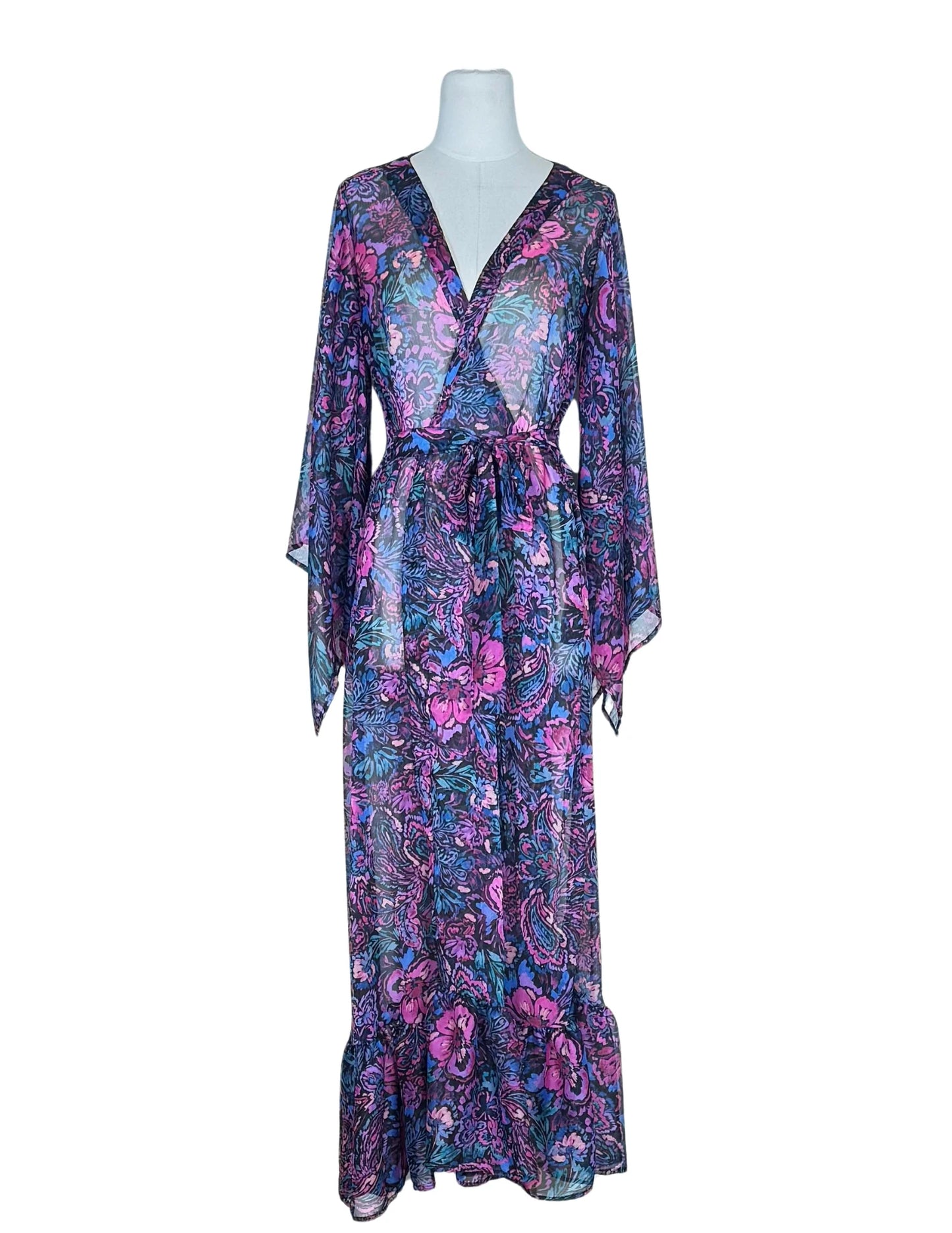 Janys Scarf Sleeve Kimono In Bloom Spell by JGrace