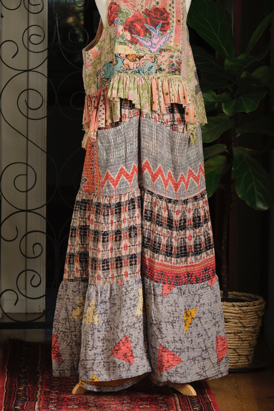 Pocket Pant in Zigzag Grey