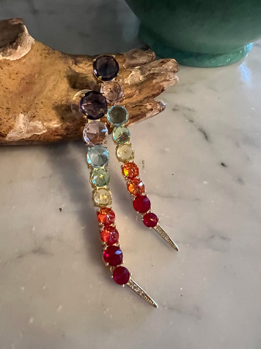 Over the Rainbow CZ Earrings