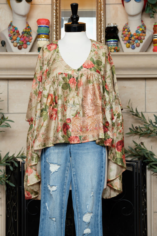 Ava Top in Rose Bud