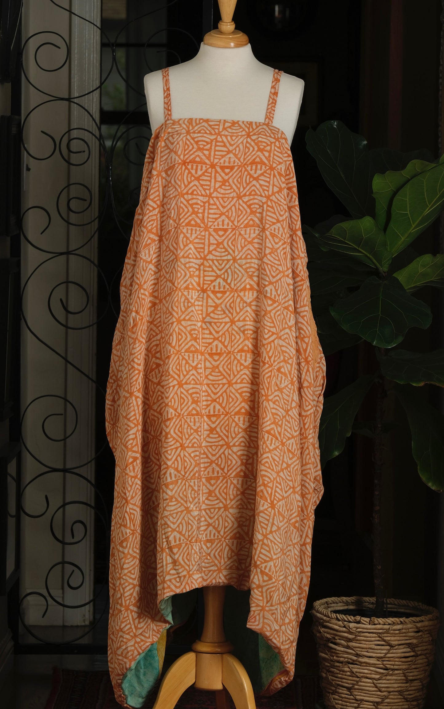 Shine Maxi Dress in Peach Tiki