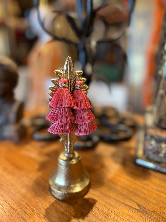 Tassel Earring in Old Rose