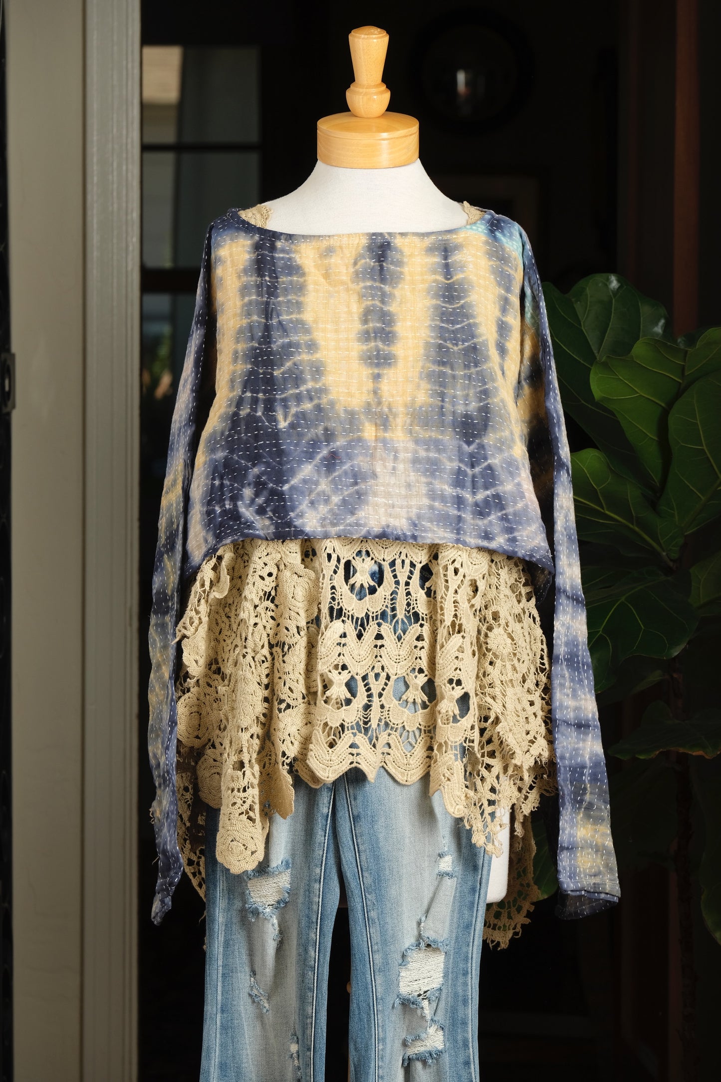 Crop Top in Golden Moon Tie Dye
