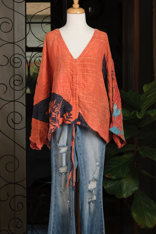 Butterfly Top in Black Slice