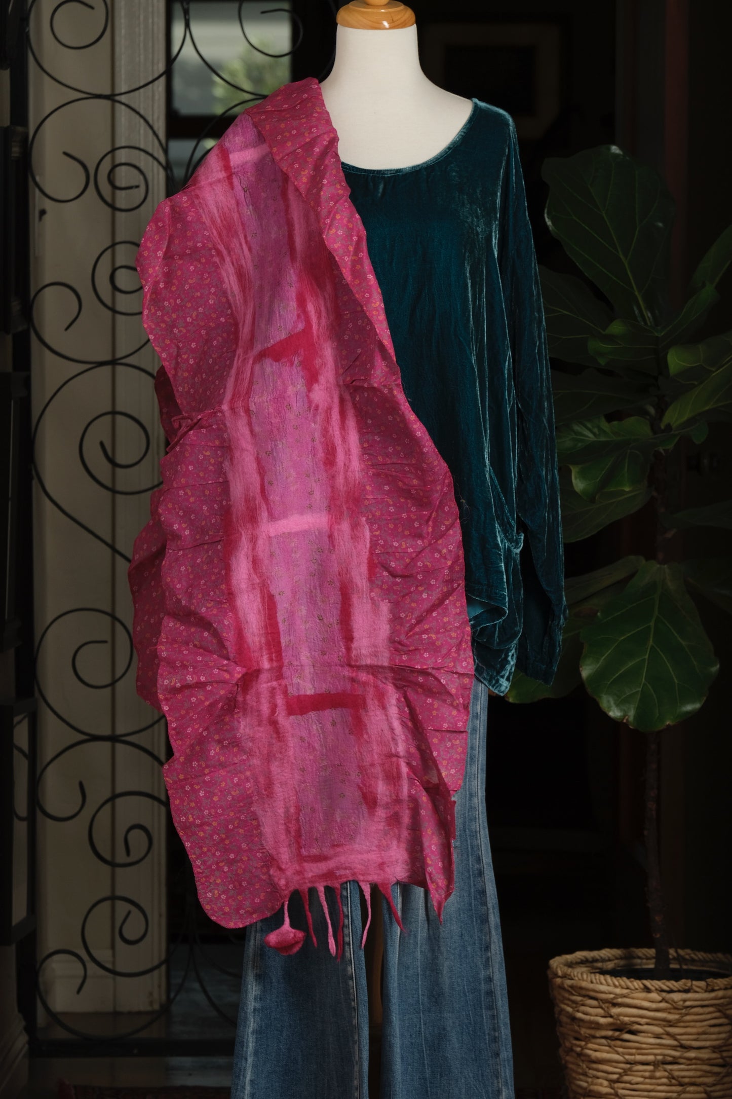 Lotus Scarf in Plenty of Pinks