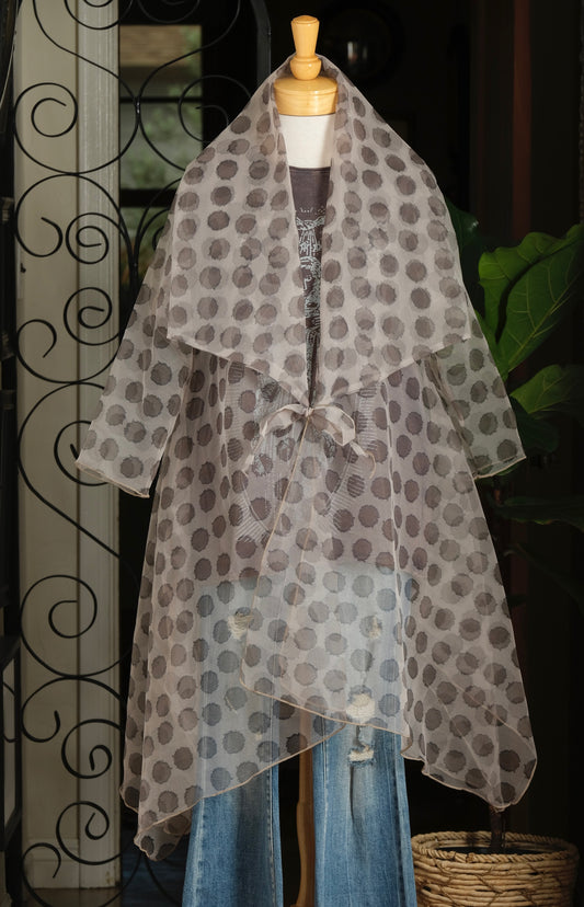 Dream Coat in Taupe Dot
