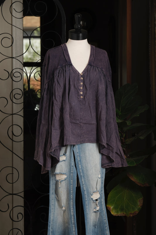 Flare Top in Plum