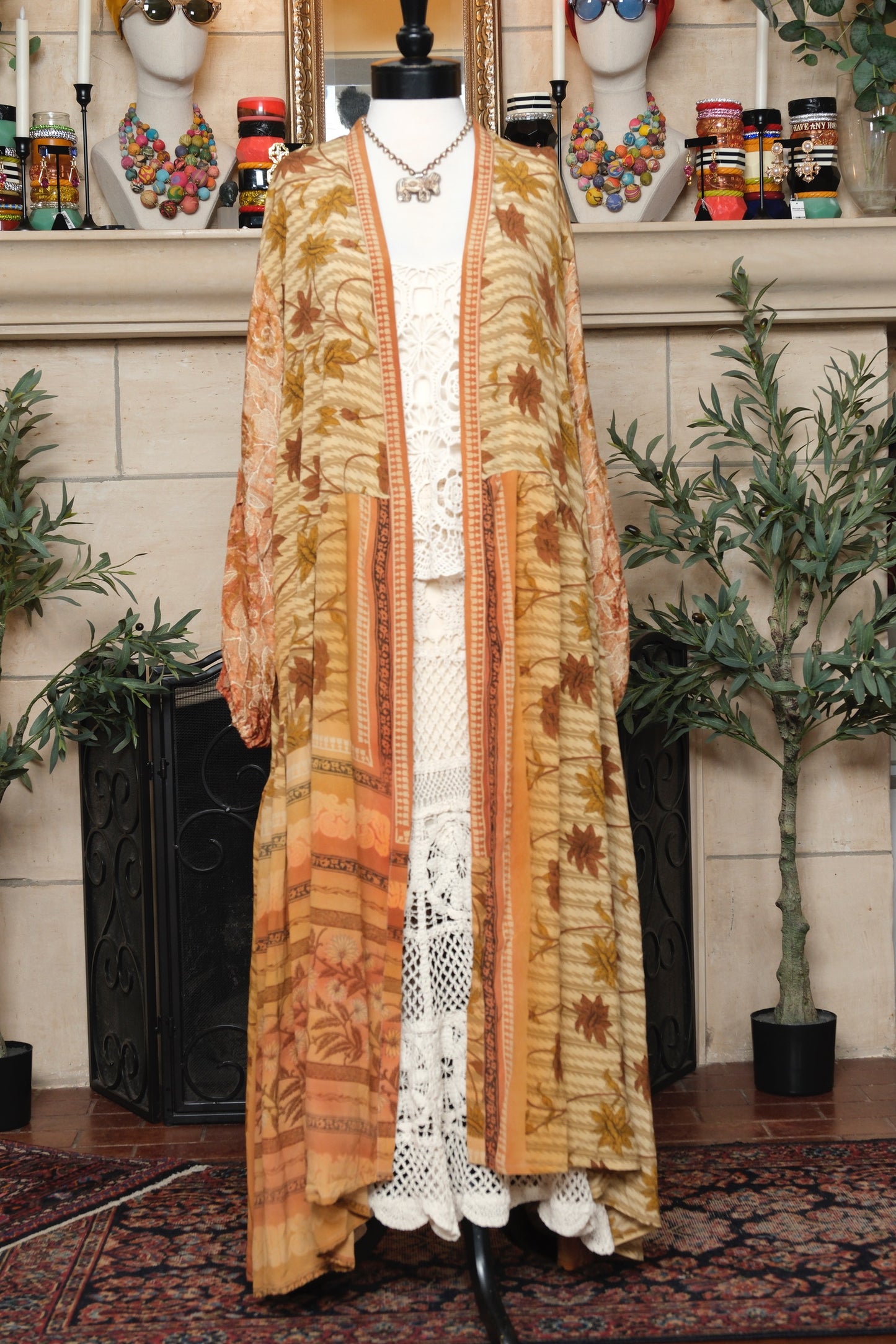 Evermore Duster in Gold Flower
