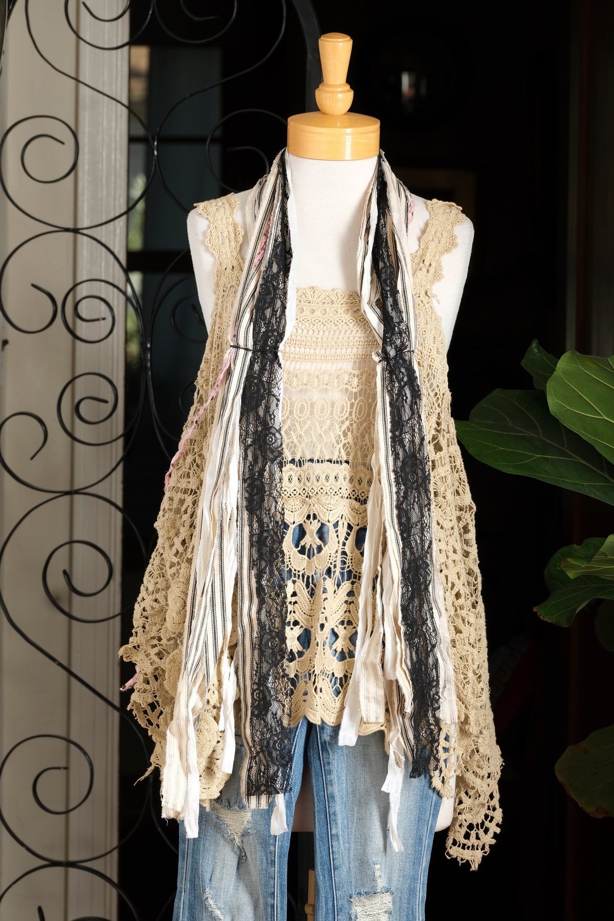 Rag Time Scarf in Ticking