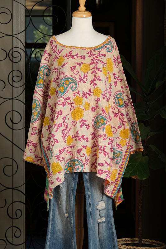 Kantha Dream Pullover in Golden Rose
