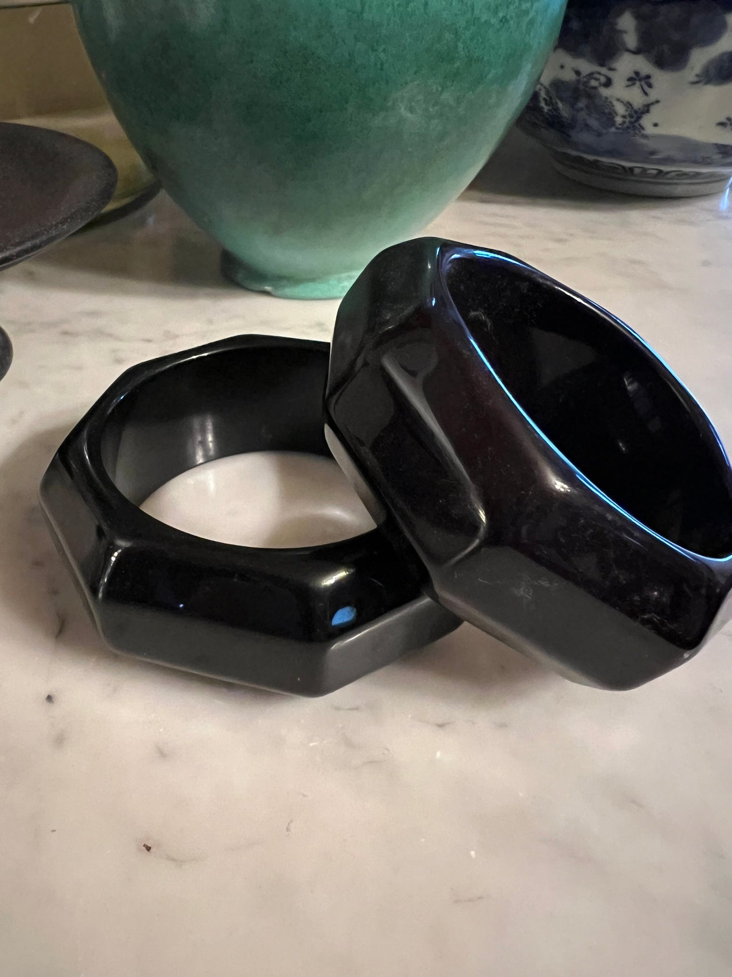 Bakelite Inspired Black Bangle