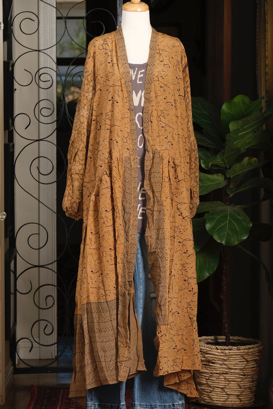 Evermore Duster in Gold Olive Ombré