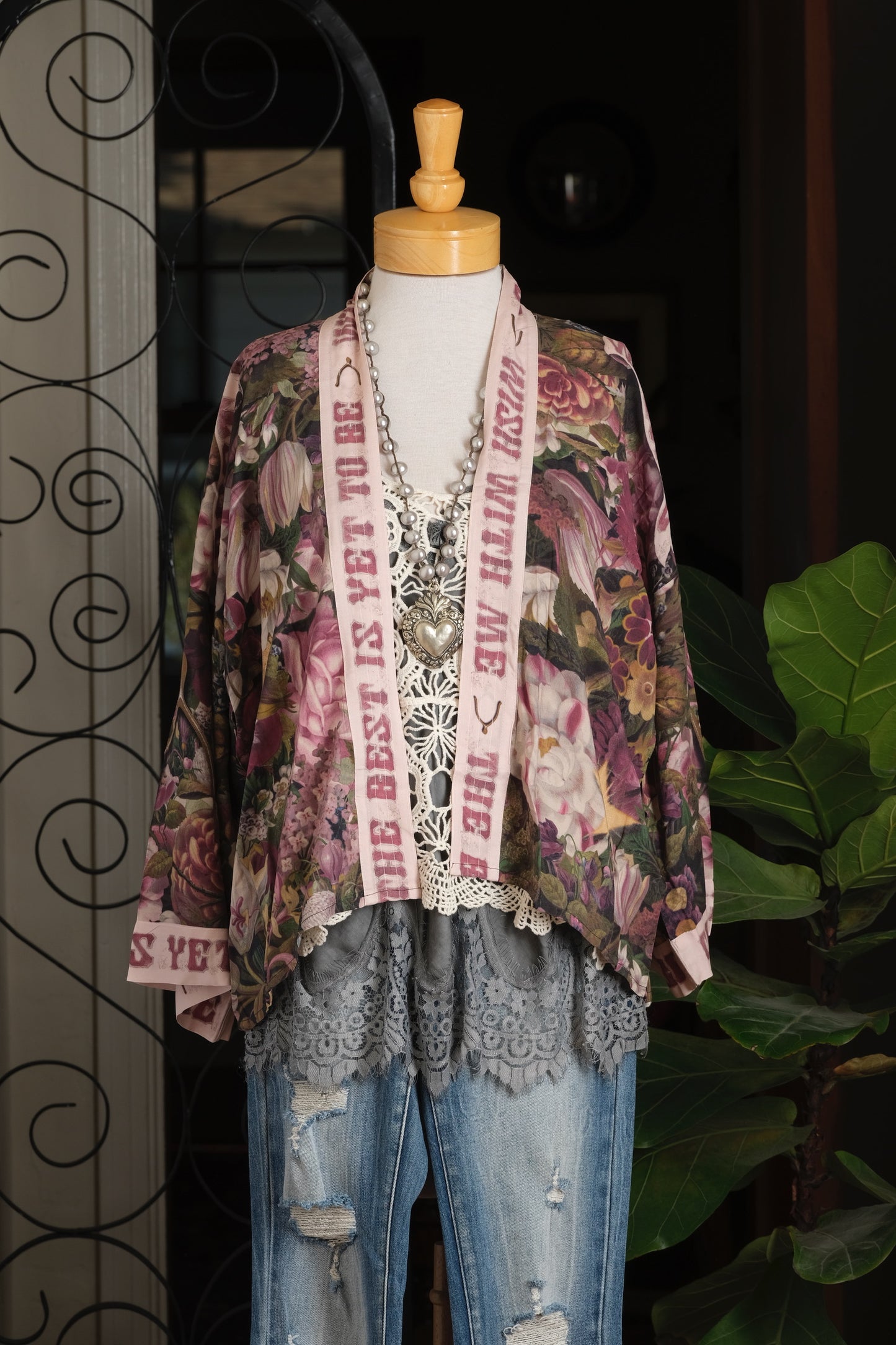 Make A Wish Crop Kimono