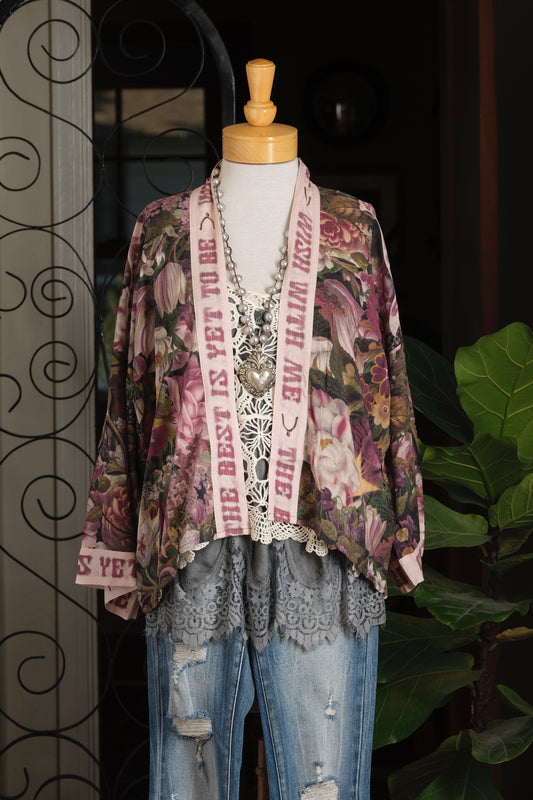 Make A Wish Crop Kimono