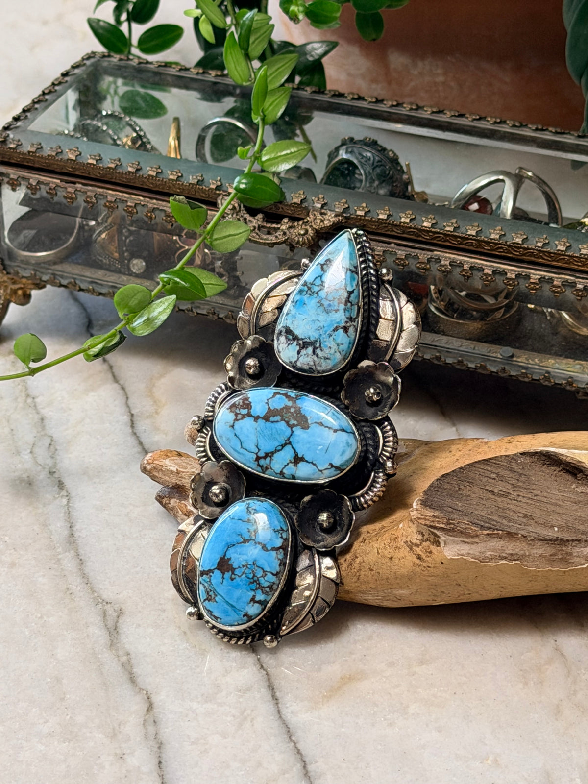 Santa Fe Sky Ring Oversized – Chateau Bel Age Boutique