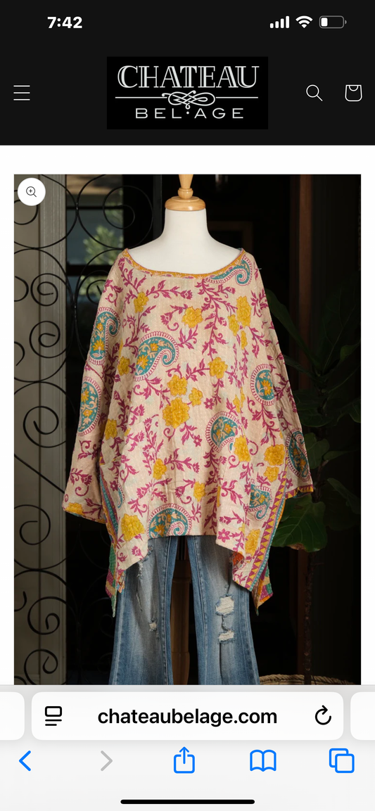Kantha Dream Pullover in Golden Rose