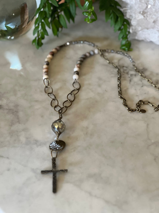 Rustic Cross Necklace
