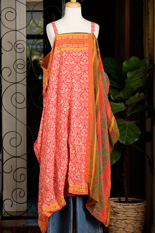Shine Maxi Dress in Coral Flourish