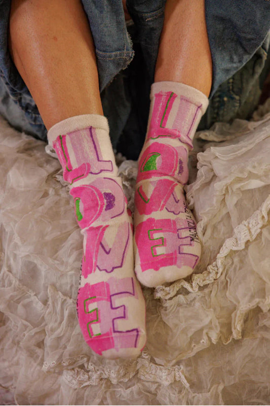 Circus Love Socks 179 in Lilac Water by MPearl