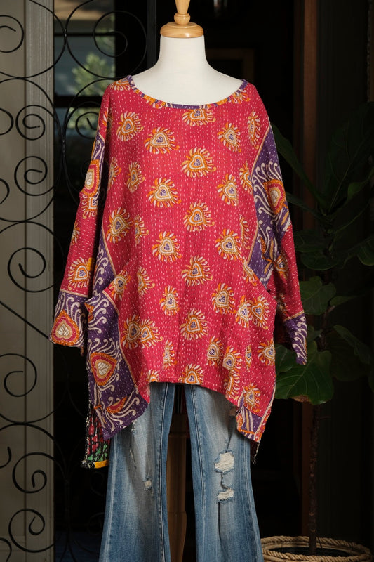 Kantha Dream Pullover in Sacred Sweetheart