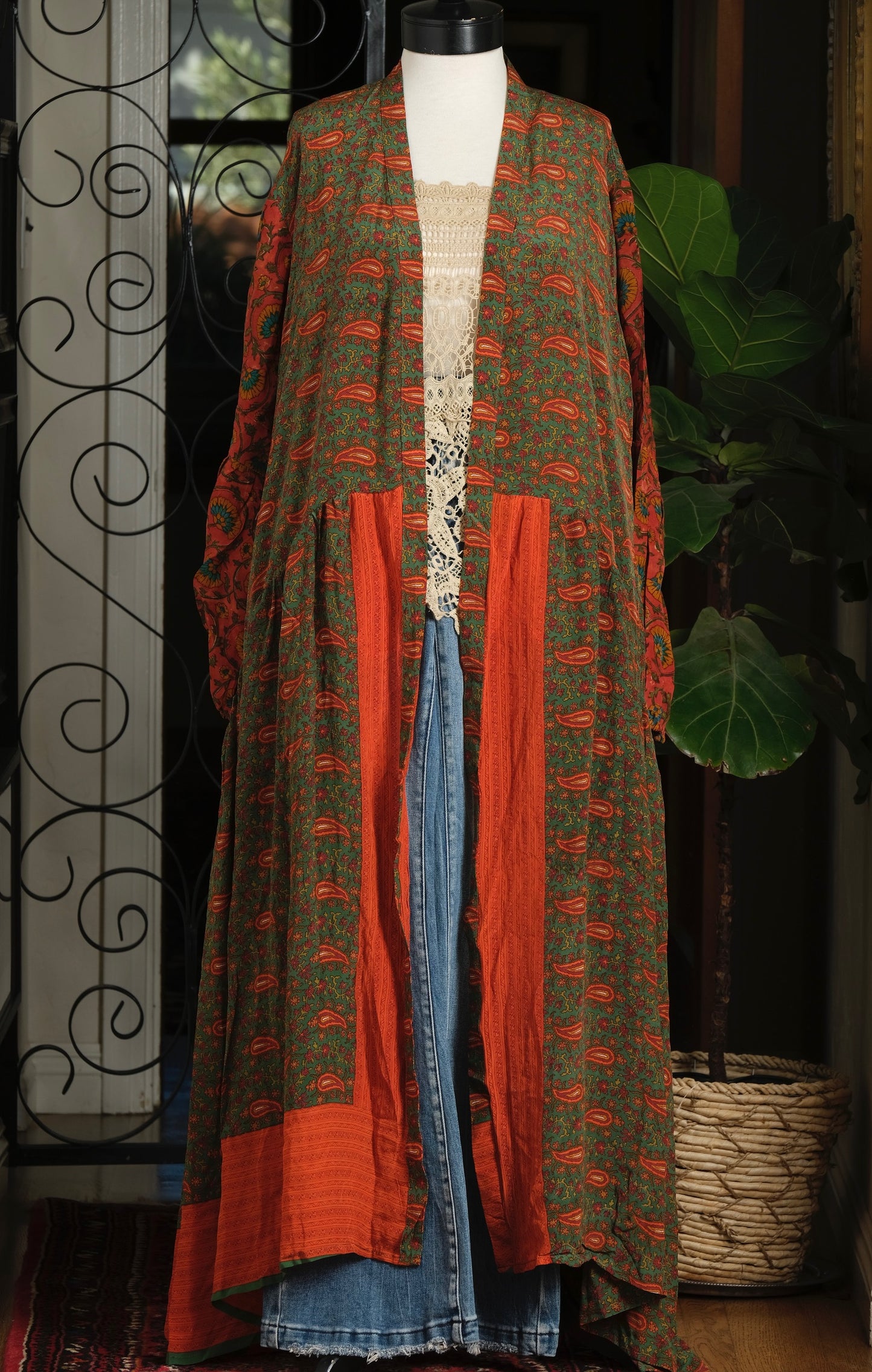 Evermore Duster in Orange Forest