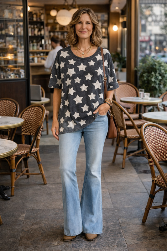 Star Bright T Shirt Black