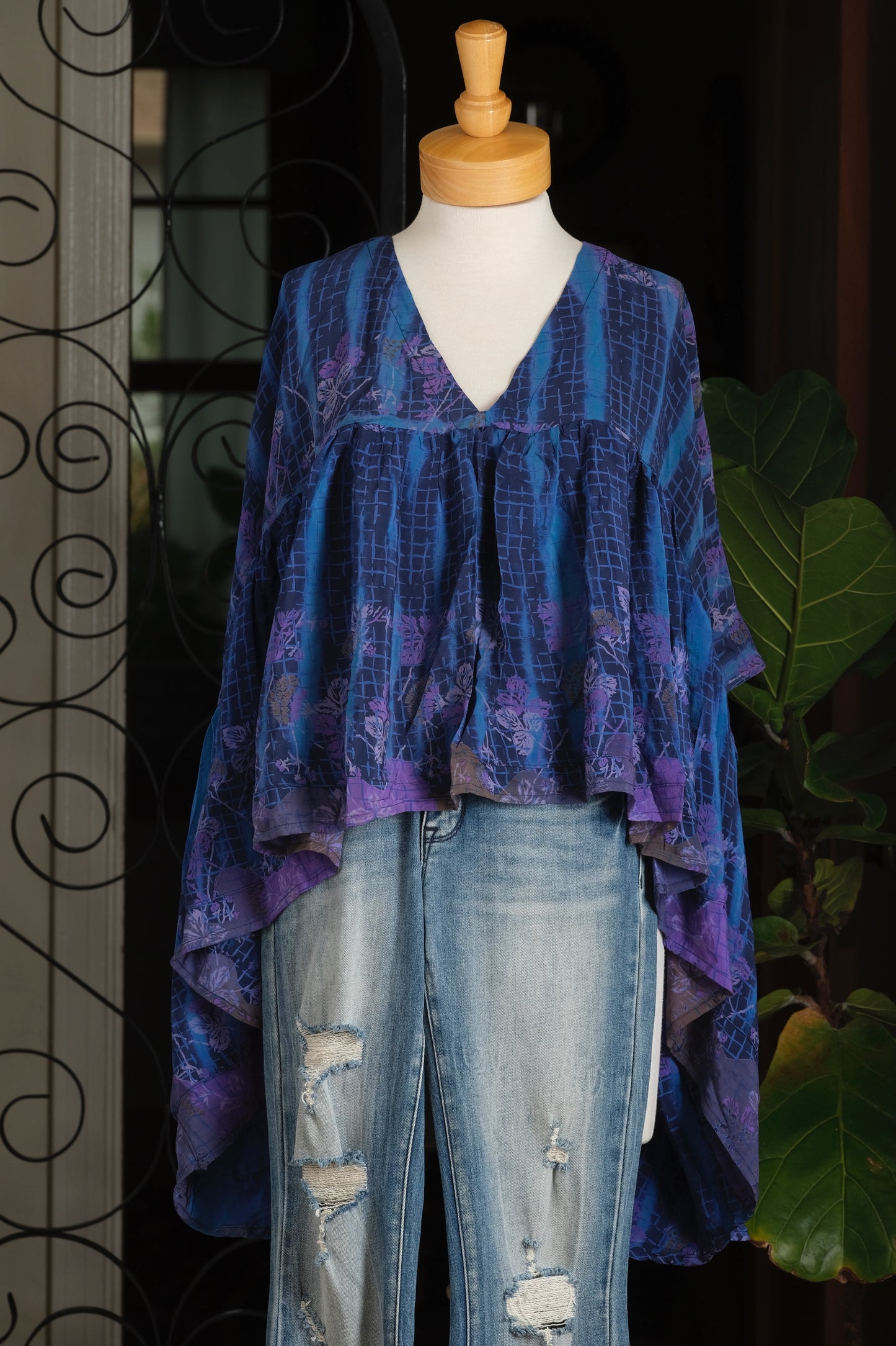 Gold Dust Crop Top in Violet Garden