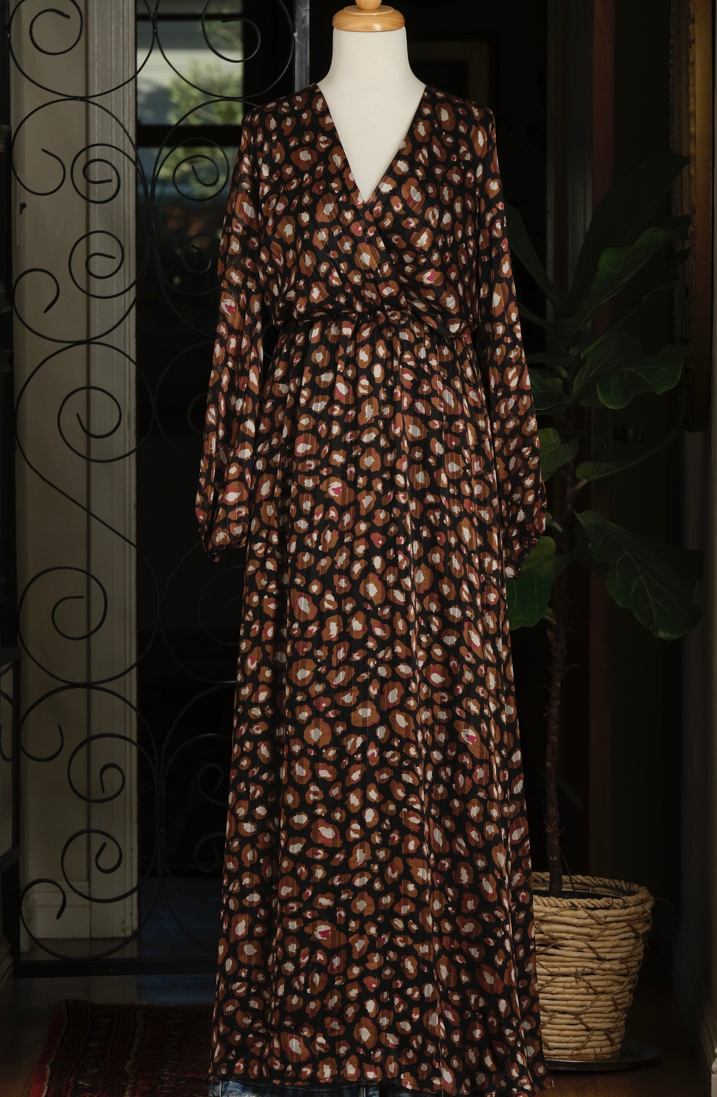 Maxi Dress in Midnight Leopard
