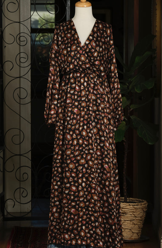 Maxi Dress in Midnight Leopard