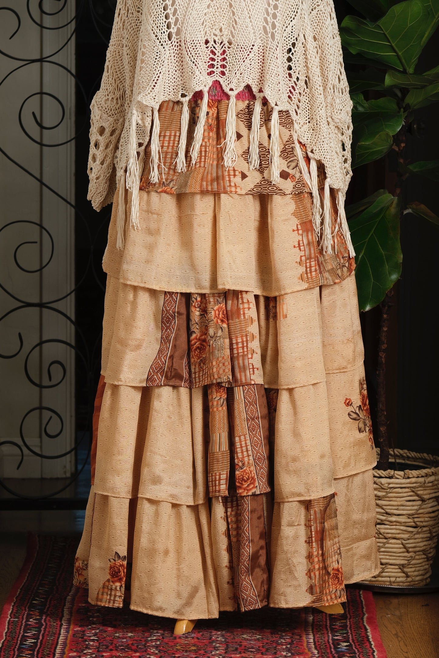 Moon Magic Maxi Skirt in Apricot Rose