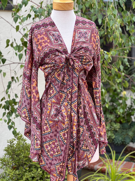 Angel Tie Top in Gypsy Plum