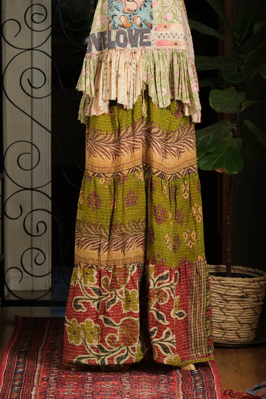 Pocket Pant in Chartreuse Leaf