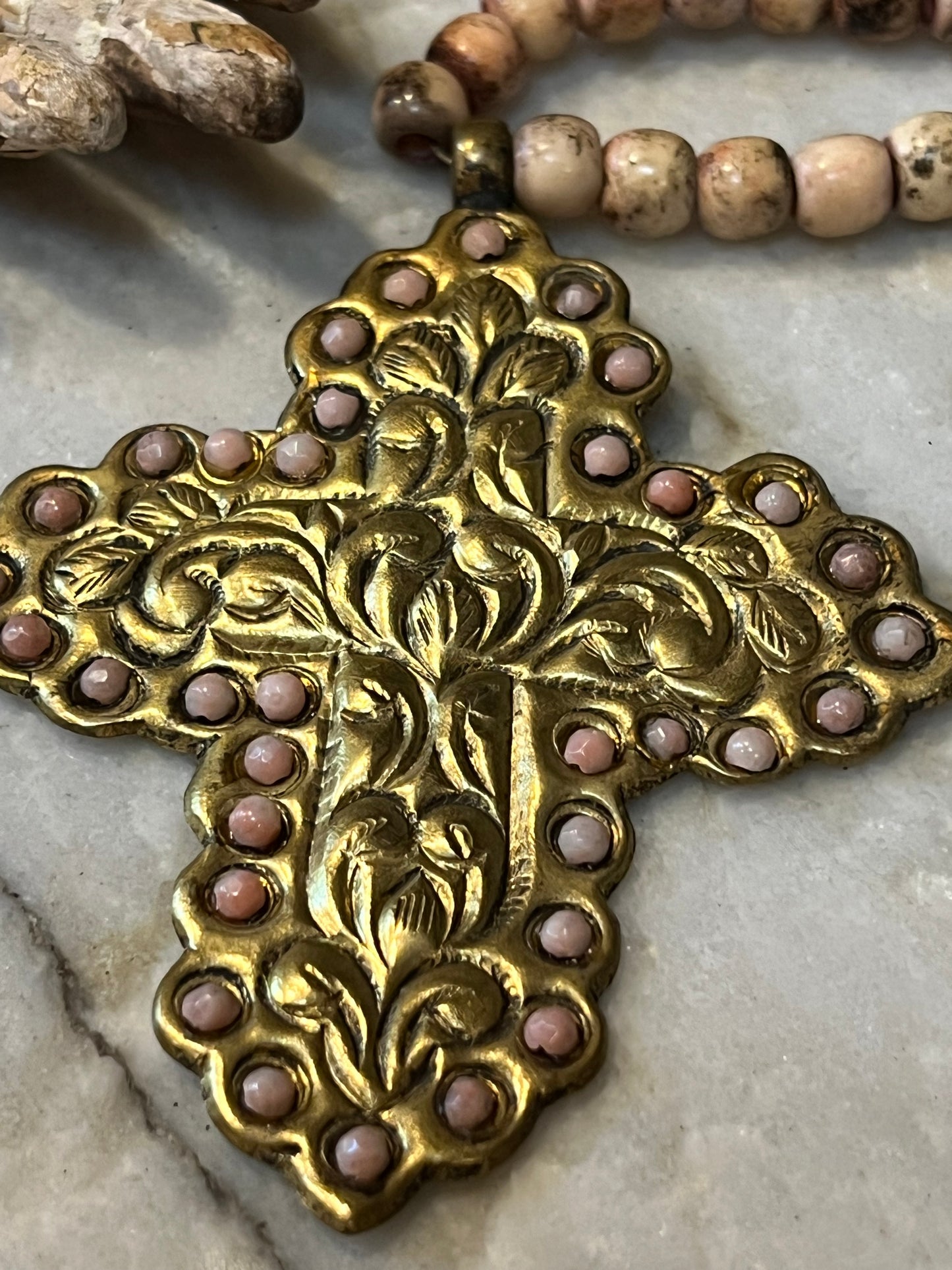 Rustic Cross in Blush