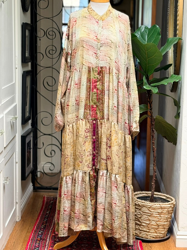 Silk Majestic Duster Dress in Woodland