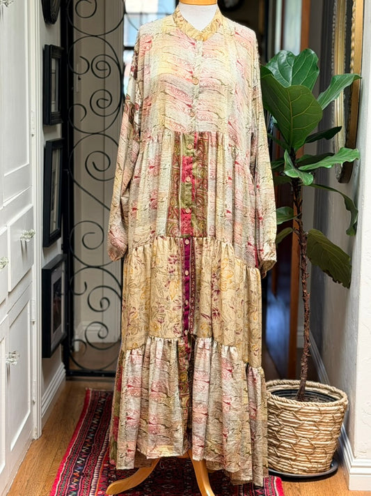 Silk Majestic Duster Dress in Woodland