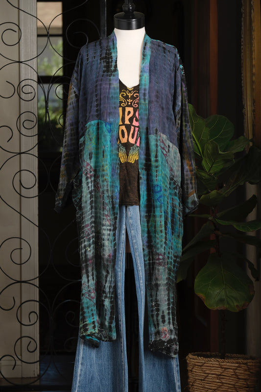 Smoke Duster in Blue on Blue