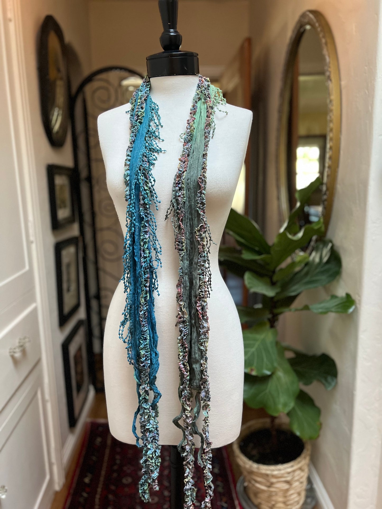 Siren scarf in Aqua Jade