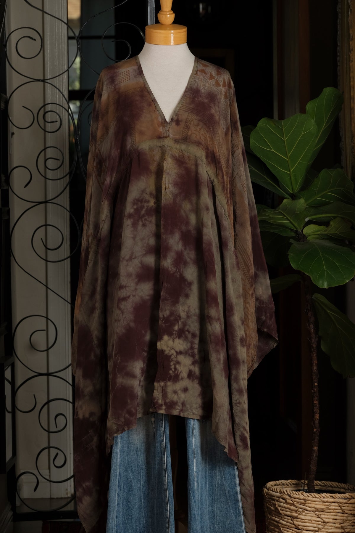 Eclipse Topper in Olive Plum Tie Dye
