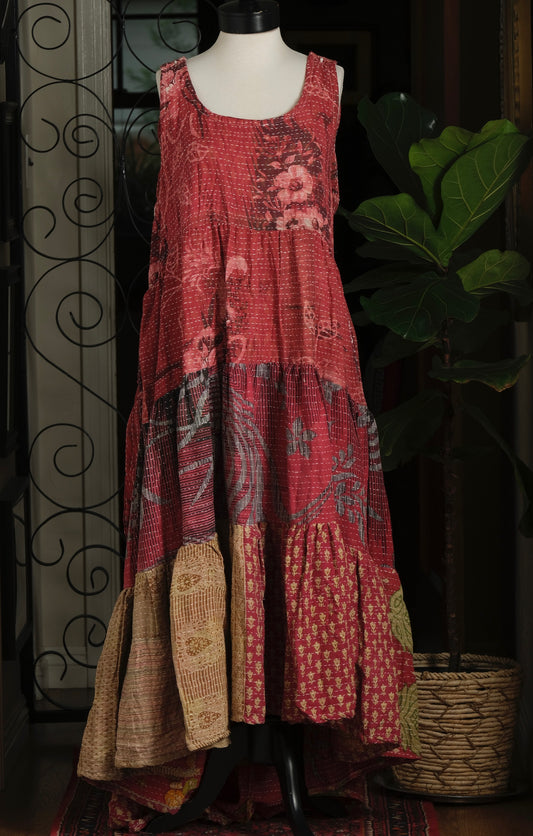 Kantha Celestial Maxi in Faded Rose