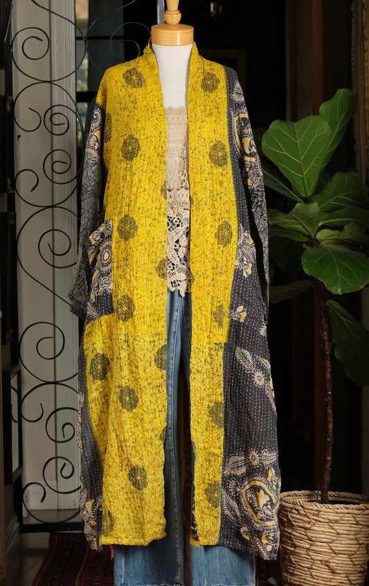Silk Sleeve Kantha Jacket in Spellbound – Chateau Bel Age Boutique