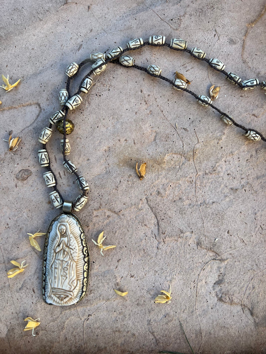 Petite Guadalupe on Trade Beads 608