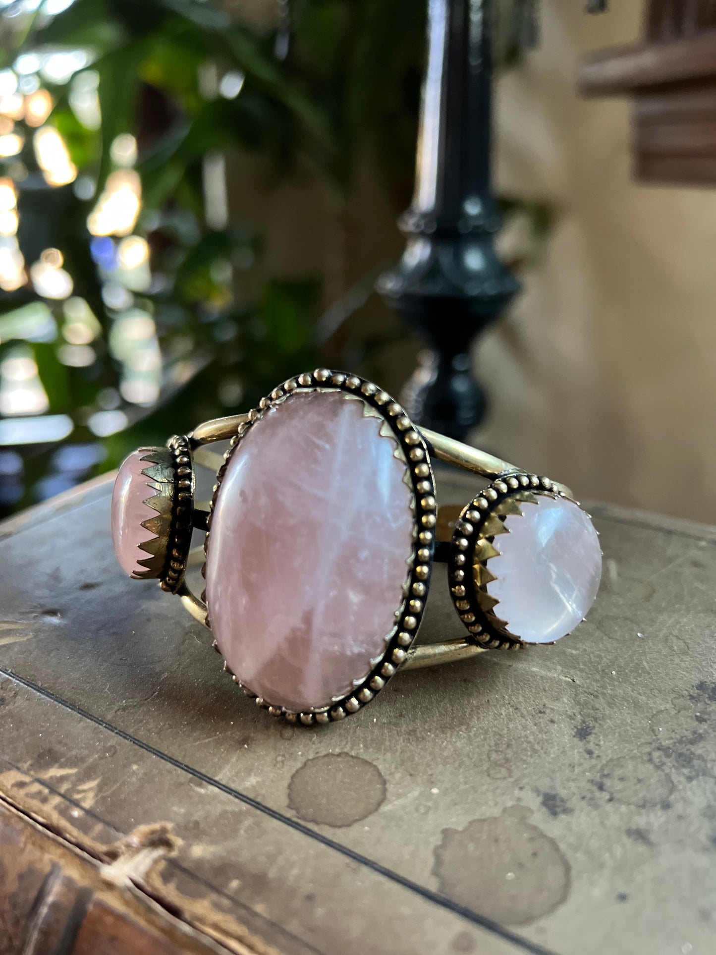 Del Ray Cuff in Pink Quartz
