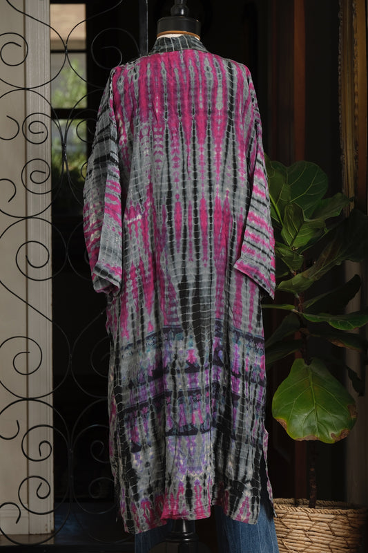 Smoke Duster in Fuchsia Cloud