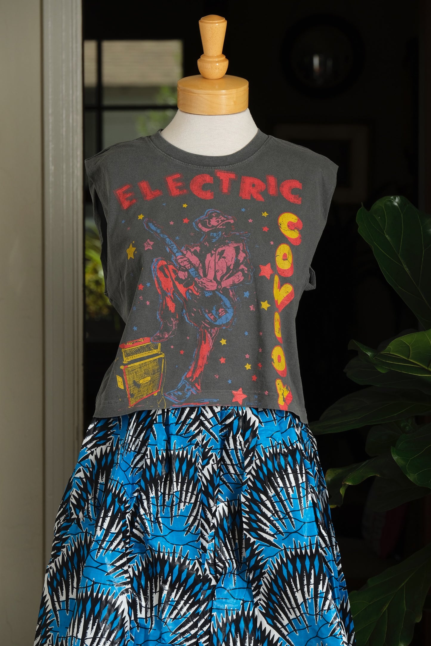 Cropped Tank in Electric Cowboy