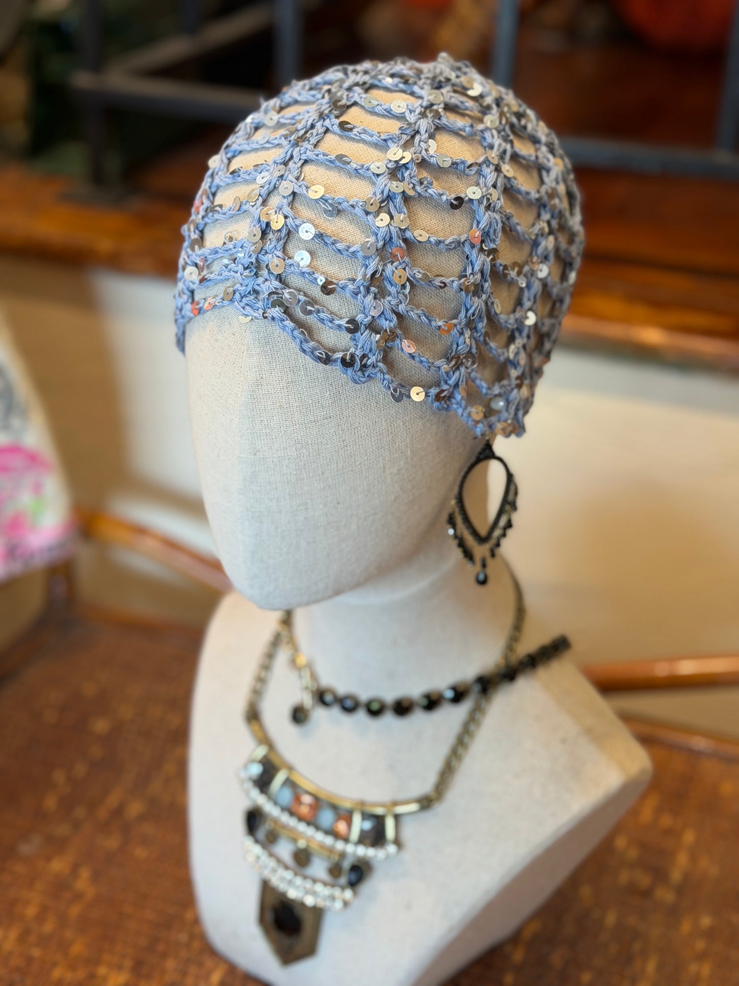 Jazz Age Cloche in Periwinkle