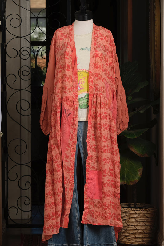 Evermore Duster in Coral Flower